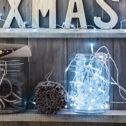 Family 58900B-WH Fényfüzér - 50 db LED - hidegfehér - hálózati - 5 m - 8 program