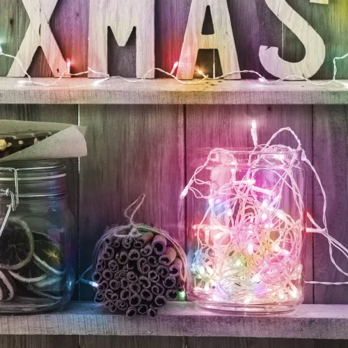 Family 58900C-WH Fényfüzér - 50 db LED - színes - hálózati - 5 m - 8 program