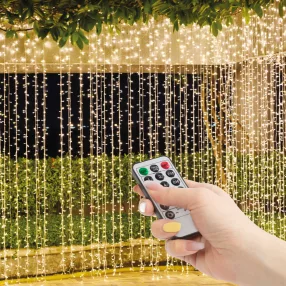   Family 58907A Fényfüggöny - 300 db melegfehér LED-del - 3 x 3 m - 230V - távirányítós