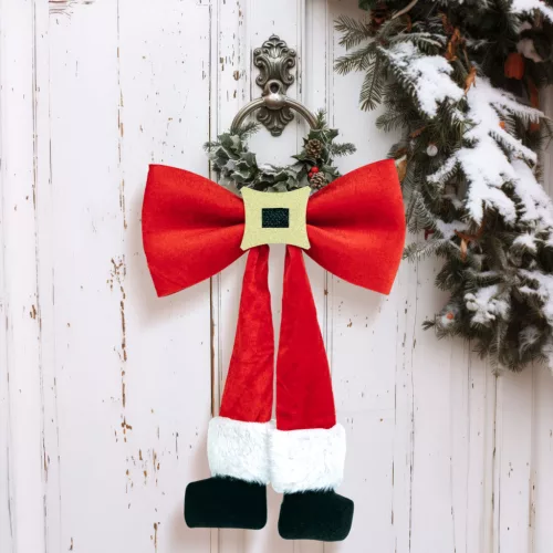 Family 58949 Karácsonyi dísz - masni, glitteres övcsattal - 25 x 40 cm