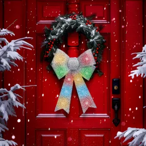   Family 58956A LED-es masni dekoráció - fényes - ezüst - 11 színes LED - 40 x 30 cm