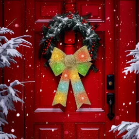   Family 58956B LED-es masni dekoráció - fényes - arany - 11 színes LED - 40 x 30 cm