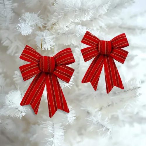 Family 58959 Masni dekoráció - glitteres, piros - 13 x 17 cm - 2 db / csomag