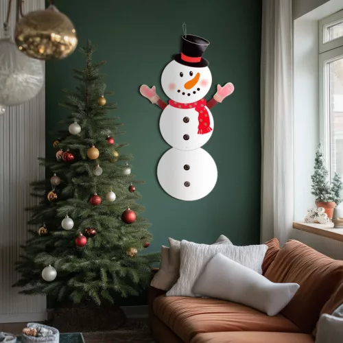 Family 58965B Karácsonyi dekoráció - hóember - papír - 90 cm