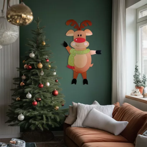 Family 58965C Karácsonyi dekoráció - rénszarvas - papír - 90 cm