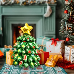   Family 58968 3D Karácsonyi lufi - 360° - alumínium fólia - fenyőfa - 38 x 34 cm