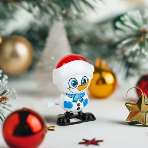 Family 58970B Felhúzható ugráló hóember- 7 x 5 cm