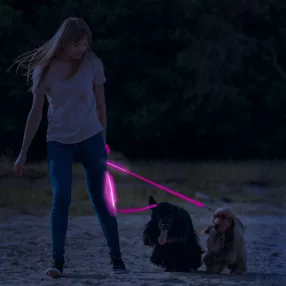   Yummie 60026B LED-es póráz - akkumulátoros - 120 x 2,5 cm - rózsaszín