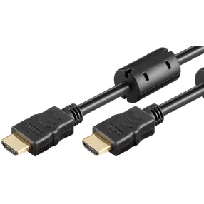   Goobay 61300 HDMI kábel aranyozott 2.0, Ferrit 1,5m, 4 K, fekete
