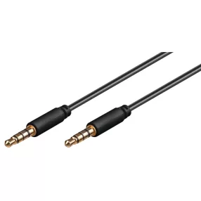   Goobay 63832 3,5 mm jack – 3,5 mm jack dugókkal szerelt 3m fekete