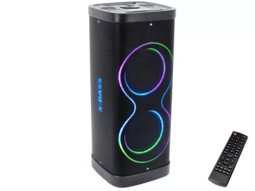 Thunder XBASS-31 500W hordozható party hangfal (USB/micro SD/BT/FM) + LED fény