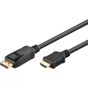   Goobay 64843 DisplayPort v1.1 - HDMI kábel 3m, 4K/60Hz, Fekete