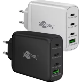   Goobay 65556 3x USB-C / USB-A Hálózati töltő - Fehér (100W)