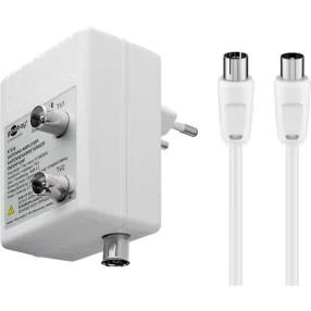   Goobay 67226 Kábel TV erősítő 2x10 dB (DVB-T / DVB-T2 / DVB-C)