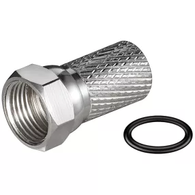 Goobay 81088 Antenna F csatlakozó, réz-nikkel