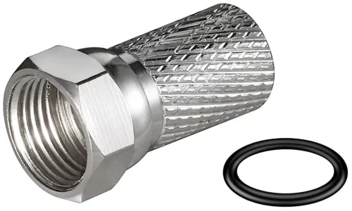 Goobay 81088 Antenna F csatlakozó, réz-nikkel