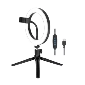   Logilink LED gyűrűs lámpa, tripod állvánnyal, 20 cm (AA0158)