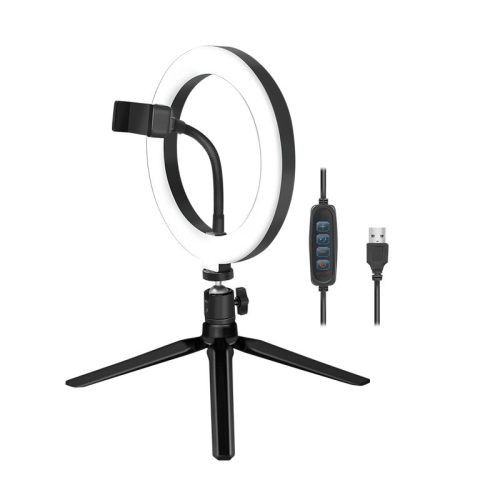 Logilink LED gyűrűs lámpa, tripod állvánnyal, 20 cm