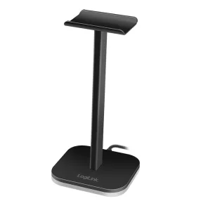   Logilink Fejhallgató állvány RGB világítással, 225 mm magas, fekete (AA0186)