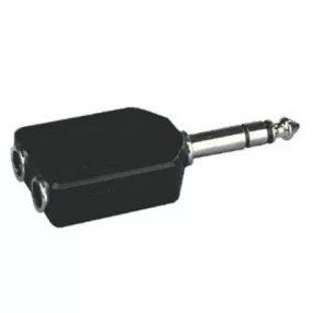   Well AC-015 6,35 mm sztereó audio adapter dugó - alj Stereo 2x6.35mm