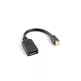   LANBERG DISPLAYPORT MINI(M) 1.1->DISPLAYPORT(F) ADAPTER KÁBEL 10CM FEKETE