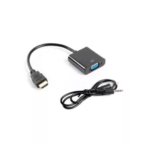   Lanberg HDMI-A apa - VGA anya + mini jack 3.5mm anya adapter, 20cm