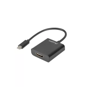   LANBERG USB-C(M) 3.1->HDMI(F) ADAPTERKÁBEL 15CM (DISPLAYPORT ALT MÓD) FEKETE