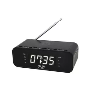 Adler AD1192B Ébresztőóra vezeték nélküli töltővel