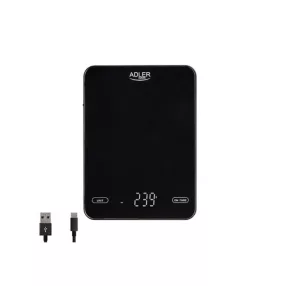 Adler AD3177b Konyhai mérleg, 10kg, újratölthető