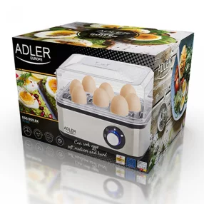   Adler AD4486 500-800W (8 tojáshoz) inox elektromos tojásfőző