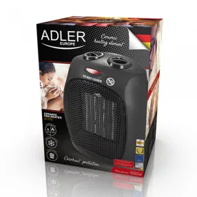   Adler AD7702 1500W Hűvös/meleg levegős kerámia fekete fűtőventilátor