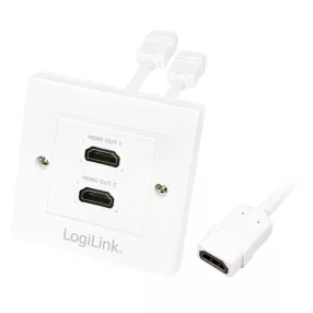 LogiLink HDMI fali lemez 2x HDMI anya (AH0015)