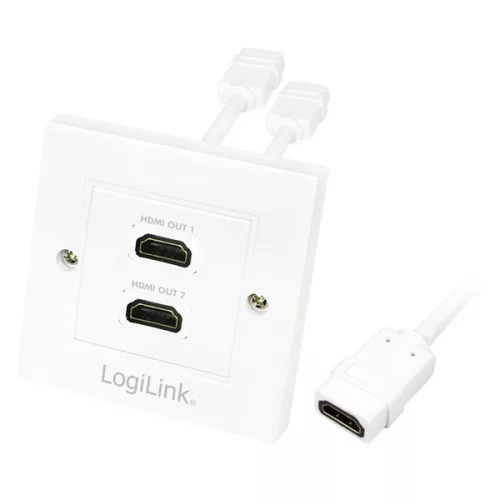 LogiLink HDMI fali lemez 2x HDMI anya (AH0015)