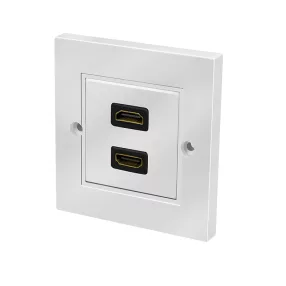   Logilink HDMI fali lemez csatlakozóval HDMI aljzat, 2 port, fehér (AH0018)