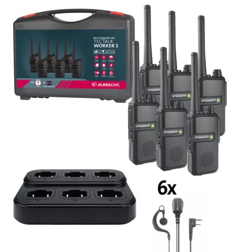 Albrecht TecTalk Worker 3 professzionális PMR adóvevő rádió 3 pár (ALA-512-999)