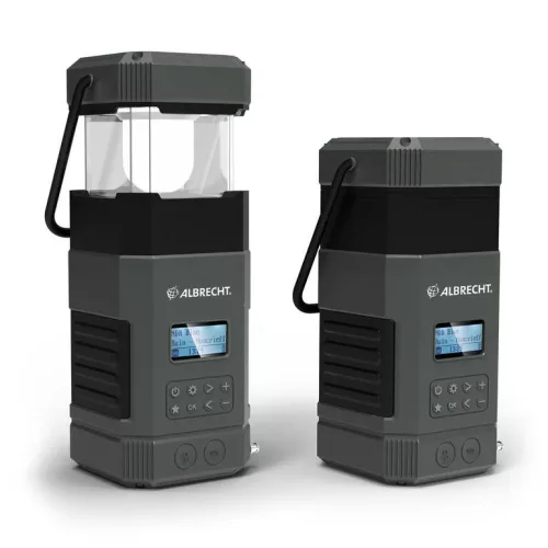 Albrecht DR 114 FM/DAB+ vészhelyzeti kültéri rádió kempinglámpával (ALA-522-999)