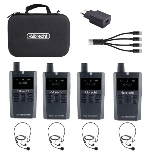 Albrecht 4 db-os Albrecht Multicom 2 idegenvezető rádió szett (ALA-585-999)