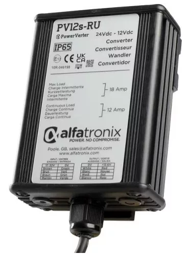 Alfatronix PV24s-RU 24Vdc-12Vdc feszültség átalakító 24/30A (ALF-121-999)