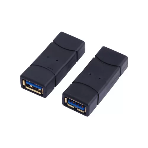 LogiLink USB 3.0 adapter, USB-A/F - USB-A/F, fekete (AU0026)