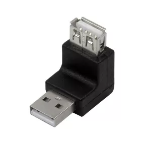   Logilink USB 2.0 adapter, USB-A/M - USB-A/F, 270 -os szög, fekete (AU0027)