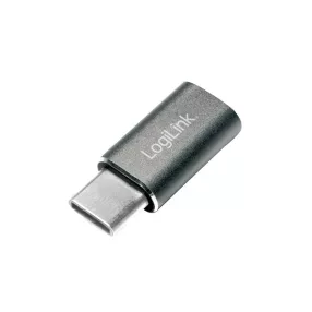   Logilink USB 2.0 Type-C adapter, C/M   Micro-USB/F, ezüst (AU0041)