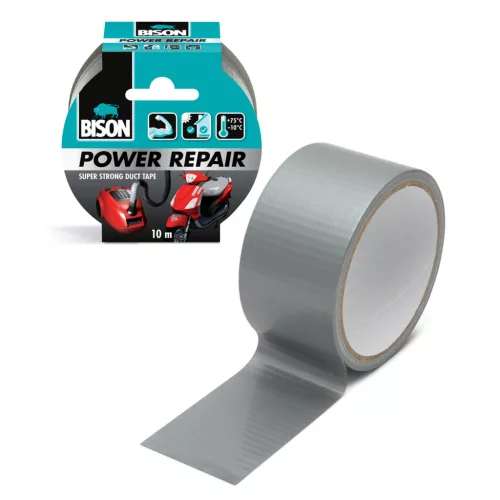 Bison B12507 Power Repair szöveterősített ragasztószalag - szürke - 10 m