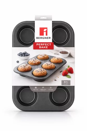 Bergner BG-3921 Bono 6 résszes muffin sütőforma