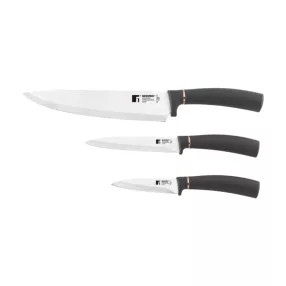BERGNER BG-39862-CP 3 részes rozsdamentes acél kés szett