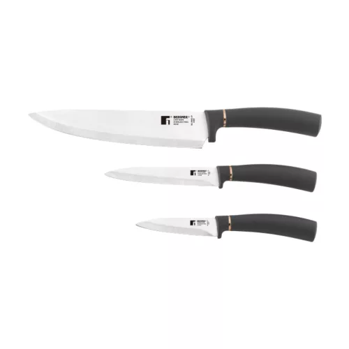 BERGNER BG-39862-CP 3 részes rozsdamentes acél kés szett