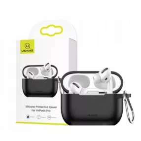   USAMS BH568AP01 Szilikon Apple Airpods Pro tok, fekete 1343863