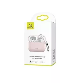   USAMS BH568AP02 Szilikon Apple Airpods Pro tok, rózsaszín 1343864