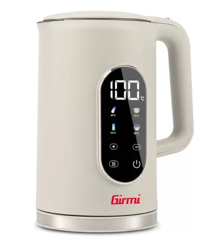 Girmi BL91 hőfokszabályzású elektromos vízforraló, digitális kijelző, melegen tartás funkció, 1.7 literes, homok-bézs szín (BL9101)