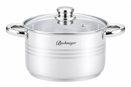 Bachmayer BM-3017/18,5 rozsdamentes acél fazék fém fedővel 18,5 literes