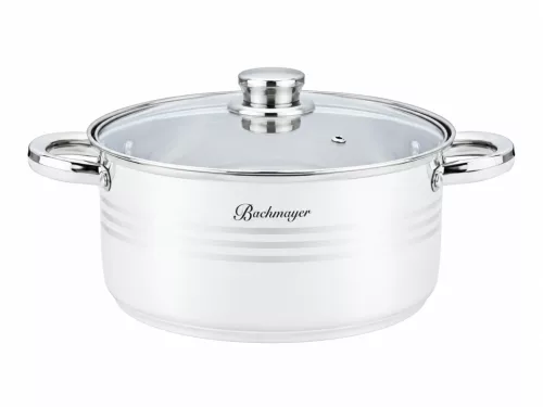 Bachmayer BM-1018/12 Rozsdamentes Acél lábas Fedővel – 34x15 cm, 12L